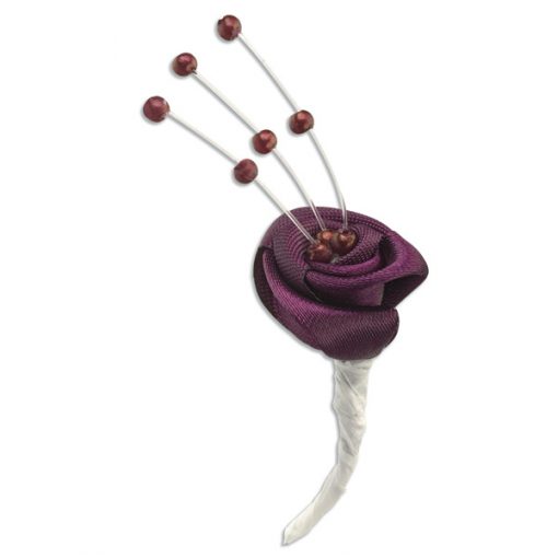 Satin Rose with Pearl Burgundy