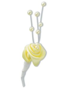 Satin Rose with Pearl Yellow
