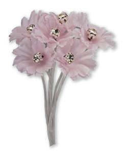 Pink Silk Daisy with Diamanté