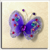 Purple Diamante and Glitter Butterfly