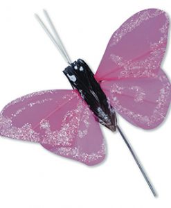 Glitter Butterfly Fuchsia