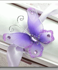 Long Winged Two Tone Lilac and Purple Butterfly