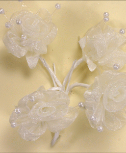 Sheer Ivory Flower with Pearls