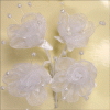 Sheer White Flower with Pearls